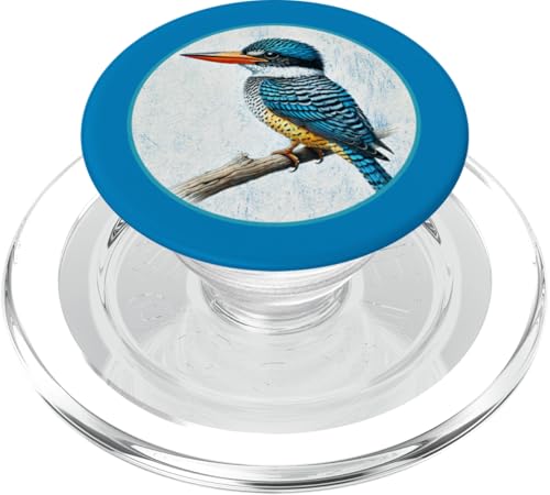 Buntes Retro-Eisvogel-Design PopSockets PopGrip für MagSafe von Bird Fan