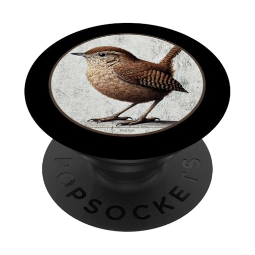 Buntes Retro-Hauskönig-Vogel-Design PopSockets Klebender PopGrip Buntes Retro-Hauskönig-Vogel-Design PopSockets Klebender PopGrip von Bird Fan