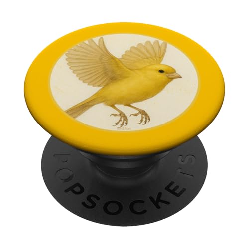 Buntes Retro-Kanarienvogel-Design PopSockets Klebender PopGrip Buntes Retro-Kanarienvogel-Design PopSockets Klebender PopGrip von Bird Fan