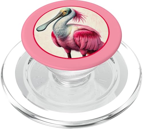 Buntes Retro-Löffelvogel-Design PopSockets PopGrip für MagSafe Buntes Retro-Löffelvogel-Design PopSockets PopGrip für MagSafe von Bird Fan