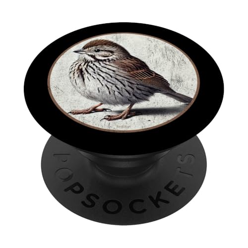 Buntes Retro-Singspatzen-Vogel-Design PopSockets Klebender PopGrip Buntes Retro-Singspatzen-Vogel-Design PopSockets Klebender PopGrip von Bird Fan