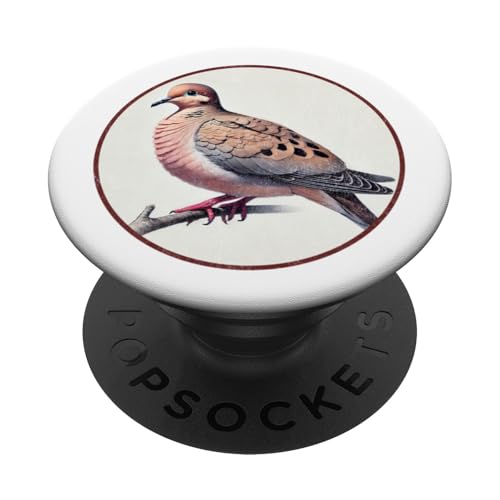 Buntes Retro-Taube-Vogel-Design PopSockets Klebender PopGrip von Bird Fan