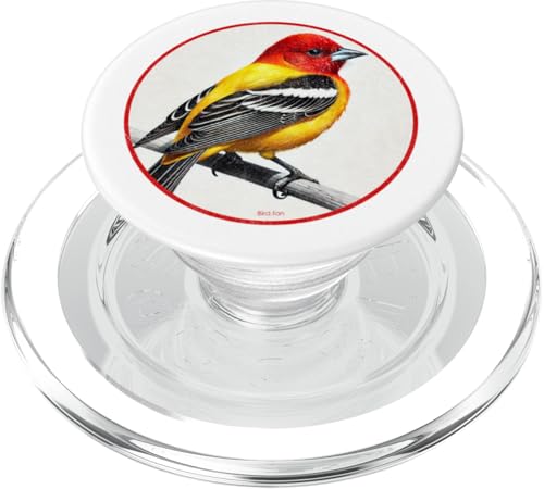 Buntes Retro-Western-Tanager-Vogel-Design PopSockets PopGrip für MagSafe von Bird Fan
