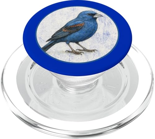 Buntes Retro-blaues Grosbeak-Vogel-Design PopSockets PopGrip für MagSafe Buntes Retro-blaues Grosbeak-Vogel-Design PopSockets PopGrip für MagSafe von Bird Fan