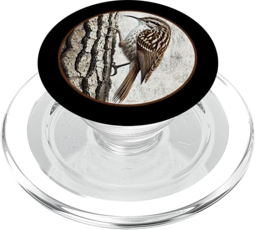 Buntes Retro-braunes Kriechvogel-Design PopSockets PopGrip für MagSafe Buntes Retro-braunes Kriechvogel-Design PopSockets PopGrip für MagSafe von Bird Fan