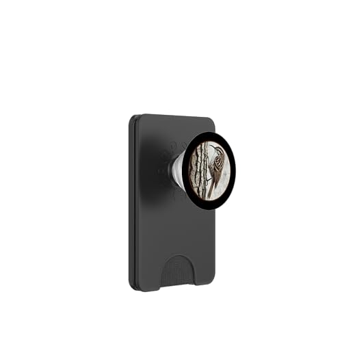 Buntes Retro-braunes Kriechvogel-Design PopSockets PopWallet für MagSafe Buntes Retro-braunes Kriechvogel-Design PopSockets PopWallet für MagSafe von Bird Fan