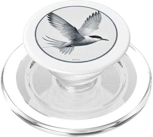 Farbenfrohes Retro-Design Aleutenseeschwalbe PopSockets PopGrip für MagSafe von Bird Fan