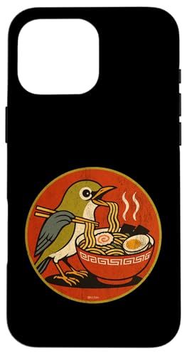 Lustiges Ramen-Vogelmotiv im Retro-Look Hülle für iPhone 16 Pro Max Lustiges Ramen-Vogelmotiv im Retro-Look Hülle für iPhone 16 Pro Max von Bird Fan