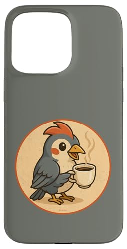Lustiges Retro-Kaffee-Vogel-Design Hülle für iPhone 15 Pro Max Lustiges Retro-Kaffee-Vogel-Design Hülle für iPhone 15 Pro Max von Bird Fan