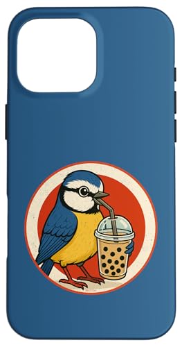 Retro Bubble Tea Vogel Lustiges Design Hülle für iPhone 16 Pro Max Retro Bubble Tea Vogel Lustiges Design Hülle für iPhone 16 Pro Max von Bird Fan