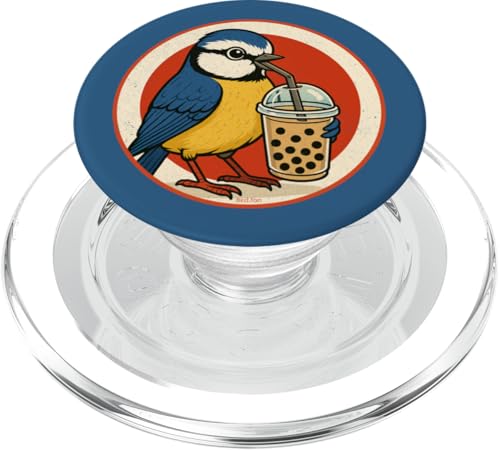 Retro Bubble Tea Vogel Lustiges Design PopSockets PopGrip für MagSafe Retro Bubble Tea Vogel Lustiges Design PopSockets PopGrip für MagSafe von Bird Fan