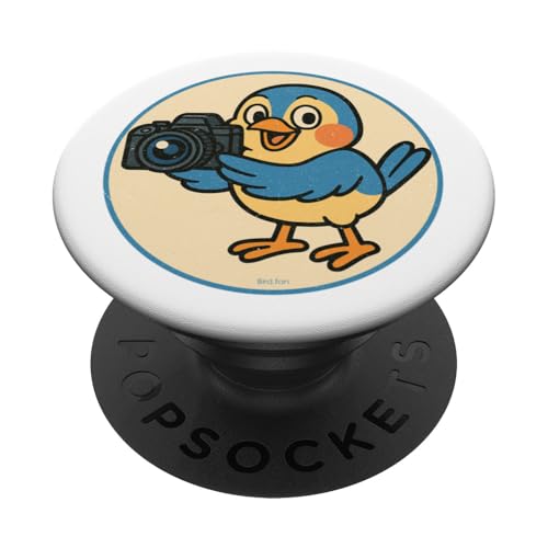 Retro Kamera Vogel Lustiges Design PopSockets Klebender PopGrip Retro Kamera Vogel Lustiges Design PopSockets Klebender PopGrip von Bird Fan