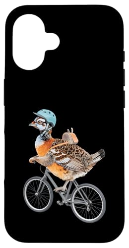 Grouse Fahrradfahrrad Hülle für iPhone 16 von Bird Grouse Design