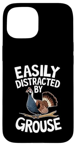 Lässt sich leicht von Grouse ablenken Hülle für iPhone 15 von Bird Grouse Design