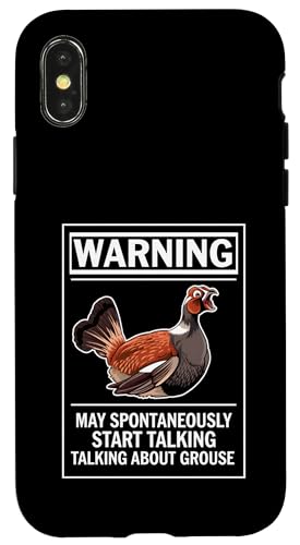 Warnung Ich könnte spontan über Moorhuhn sprechen Hülle für iPhone X/XS Warnung Ich könnte spontan über Moorhuhn sprechen Hülle für iPhone X/XS von Bird Grouse Design