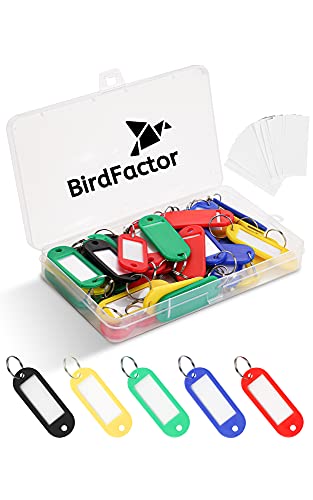 50 Stück Schlüsselanhänger beschriftbar mit Etiketten – 5 Farben, Kunststoffbox mit extra Etiketten, Schlüssel Anhänger und Schlüsselschilder mit Ring auch für Haustiere, Gepäckstücke oder USB Sticks 50 Stück Schlüsselanhänger beschriftbar mit Etiketten – 5 Farben, Kunststoffbox mit extra Etiketten, Schlüssel Anhänger und Schlüsselschilder mit Ring auch für Haustiere, Gepäckstücke oder USB Sticks von BirdFactor