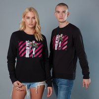 Harley Quinn Pink Stripes Unisex Birds of Prey Sweatshirt - Schwarz - L von Birds of Prey