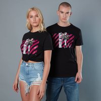 Harley Quinn Pink Stripes Unisex Birds of Prey T-Shirt - Schwarz - L von Birds of Prey