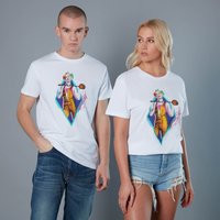 Harley Quinn und Wooden Mallet Unisex Birds of Prey T-Shirt - Weiß - M von Birds of Prey