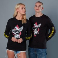 Yellow Warning Sleeve Unisex Birds of Prey Sweatshirt - Schwarz - L von Birds of Prey