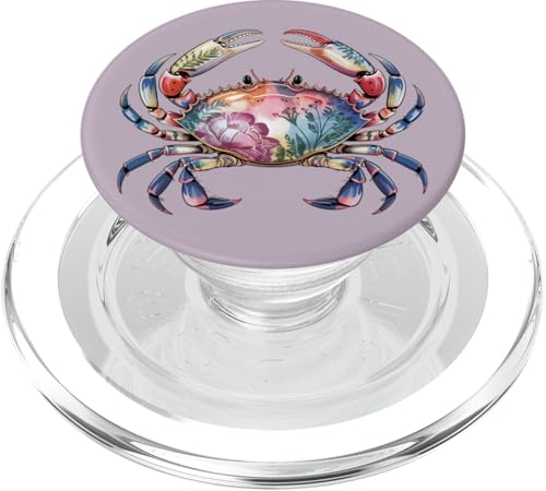 Blumenkrebskunst für Liebhaber von Meereswildtieren PopSockets PopGrip für MagSafe von Birdsnstuff (Anjeanette Hail)
