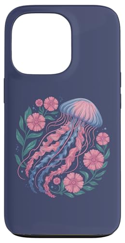Bunte Quallen und Wildblumen, Meerestiere Hülle für iPhone 13 Pro von Birdsnstuff (Anjeanette Hail)