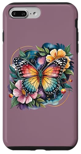 Himmlischer Schmetterling mit floralen Akzenten verträumte Naturkunst Hülle für iPhone 7 Plus/8 Plus von Birdsnstuff (Anjeanette Hail)