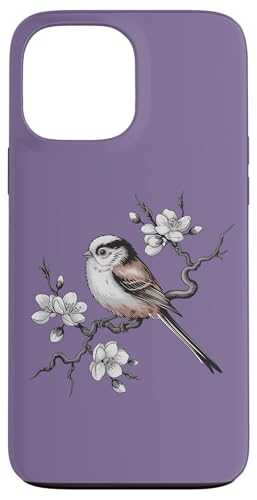 Langschwanzmeise Vogel auf blühendem Ast Natur Kunst Hülle für iPhone 13 Pro Max von Birdsnstuff (Anjeanette Hail)
