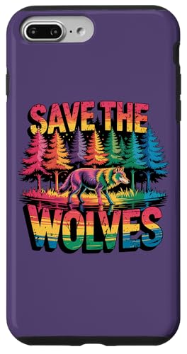 Rettet die Wölfe, Regenbogenwald, Kunstschutz Hülle für iPhone 7 Plus/8 Plus von Birdsnstuff (Anjeanette Hail)