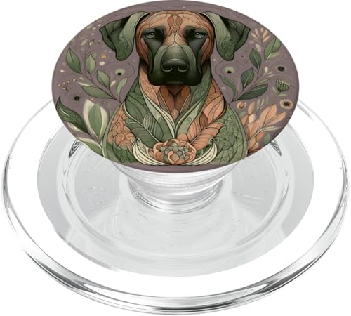 Rhodesian Ridgeback Hund Botanische Natur Illustration PopSockets PopGrip für MagSafe von Birdsnstuff (Anjeanette Hail)