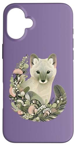 Skurriles amerikanisches Marder im Blumenmuster Naturkunst Hülle für iPhone 16 Plus von Birdsnstuff (Anjeanette Hail)