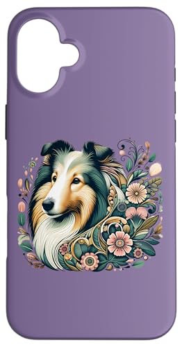 Von der Natur inspirierte Abbildung eines rauen Collie-Hundes Hülle für iPhone 16 Plus von Birdsnstuff (Anjeanette Hail)