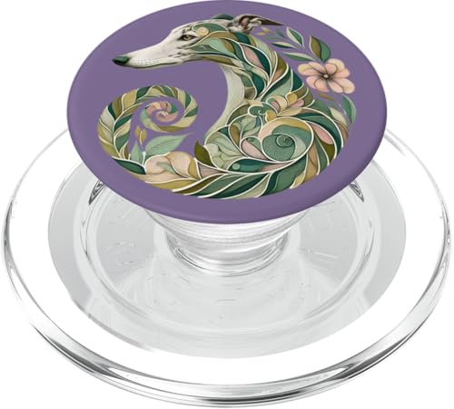 Von der botanischen Natur inspirierte Abbildung von Whippet Dog PopSockets PopGrip für MagSafe von Birdsnstuff (Anjeanette Hail)