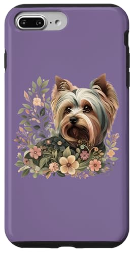 Yorkshire Terrier Hund Botanische Natur Illustration Hülle für iPhone 7 Plus/8 Plus von Birdsnstuff (Anjeanette Hail)
