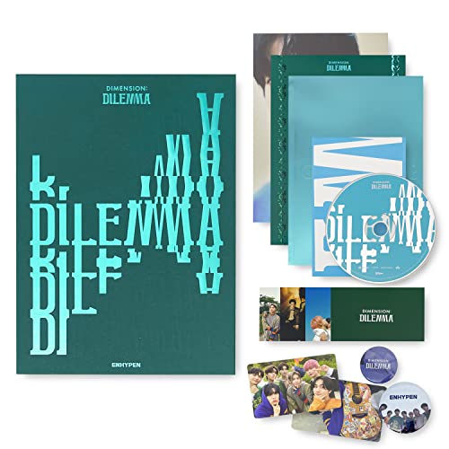 ENHYPEN THE 1ST ALBUM - DIMENSION : DILEMMA [ CHARYBDIS Ver. ] Photobook + CD + Lyric Book + Photocard + Hologram Photocard + Mini Poster(Folded) + Sticker von Birsppy