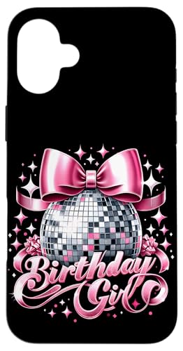 Geburtstag Mädchen Kokette Schleife Discokugel Lustige Geburtstagsfeier Hülle für iPhone 16 Plus Geburtstag Mädchen Kokette Schleife Discokugel Lustige Geburtstagsfeier Hülle für iPhone 16 Plus von Birthday Girl Pink Bow Girly Y2K Women Girl