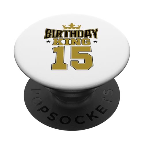 Dieser König ist 15 Jahre, Geburtstag, König, Thema: Party, Familie, Kleidung PopSockets Klebender PopGrip Dieser König ist 15 Jahre, Geburtstag, König, Thema: Party, Familie, Kleidung PopSockets Klebender PopGrip von Birthday King Party Birthday Apparel