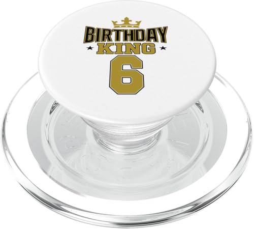 Dieser König ist 6 Jahre, Geburtstag, König, Thema Party, Familie PopSockets PopGrip für MagSafe Dieser König ist 6 Jahre, Geburtstag, König, Thema Party, Familie PopSockets PopGrip für MagSafe von Birthday King Party Birthday Apparel