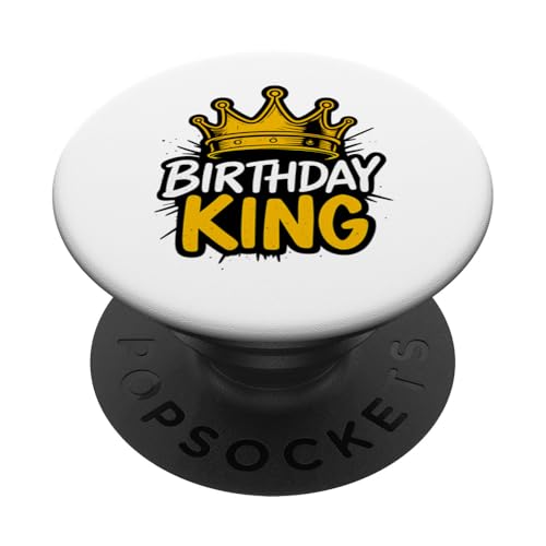 Dieser König ist 9 Jahre, Geburtstag, König, Thema Party, Familie PopSockets Klebender PopGrip von Birthday King Party Birthday Apparel
