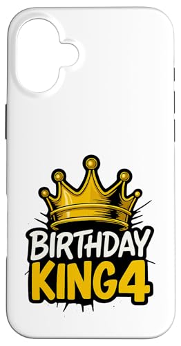 This King is 4 Jahre Birthday King Theme Party Family Wear Hülle für iPhone 16 Plus This King is 4 Jahre Birthday King Theme Party Family Wear Hülle für iPhone 16 Plus von Birthday King Party Birthday Apparel