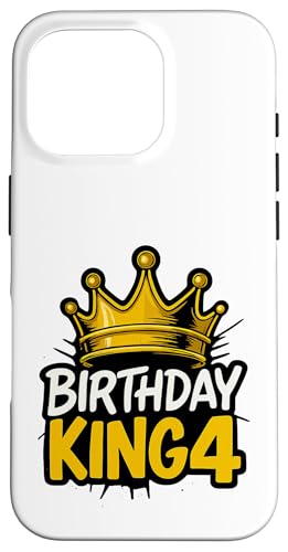 This King is 4 Jahre Birthday King Theme Party Family Wear Hülle für iPhone 16 Pro This King is 4 Jahre Birthday King Theme Party Family Wear Hülle für iPhone 16 Pro von Birthday King Party Birthday Apparel