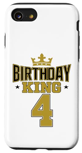 This King is 4 Jahre Birthday King Theme Party Family Wear Hülle für iPhone SE (2020) / 7 / 8 von Birthday King Party Birthday Apparel