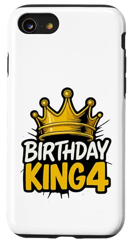 This King is 4 Jahre Birthday King Theme Party Family Wear Hülle für iPhone SE (2020) / 7 / 8 von Birthday King Party Birthday Apparel