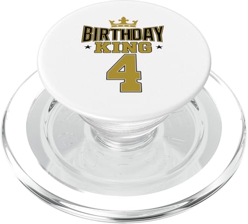 This King is 4 Jahre Birthday King Theme Party Family Wear PopSockets PopGrip für MagSafe This King is 4 Jahre Birthday King Theme Party Family Wear PopSockets PopGrip für MagSafe von Birthday King Party Birthday Apparel