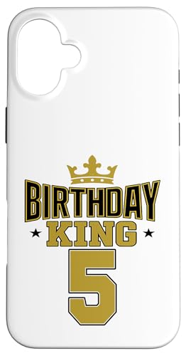 This King is 5 Jahre Birthday King Theme Party Family Wear Hülle für iPhone 16 Plus This King is 5 Jahre Birthday King Theme Party Family Wear Hülle für iPhone 16 Plus von Birthday King Party Birthday Apparel