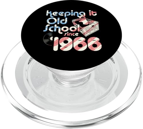 Keeping It Old School Since 1966 Year Box of Vinyl Records PopSockets PopGrip für MagSafe Keeping It Old School Since 1966 Year Box of Vinyl Records PopSockets PopGrip für MagSafe von Birthday Party For American Vinyl Record Collector