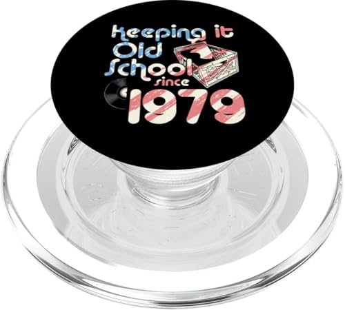 Keeping It Old School Since 1979 Year Box of Vinyl Records PopSockets PopGrip für MagSafe Keeping It Old School Since 1979 Year Box of Vinyl Records PopSockets PopGrip für MagSafe von Birthday Party For American Vinyl Record Collector