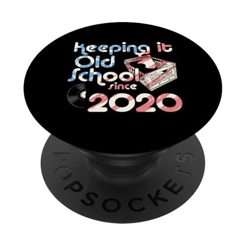 Keeping It Old School Since 2020 Year Box Of Vinyl Records PopSockets Klebender PopGrip Keeping It Old School Since 2020 Year Box Of Vinyl Records PopSockets Klebender PopGrip von Birthday Party For American Vinyl Record Collector