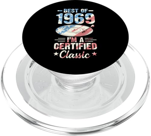 Schallplatte Geburtstag Best Of 1969 I'm A Certified Classic PopSockets PopGrip für MagSafe von Birthday Party For American Vinyl Record Collector