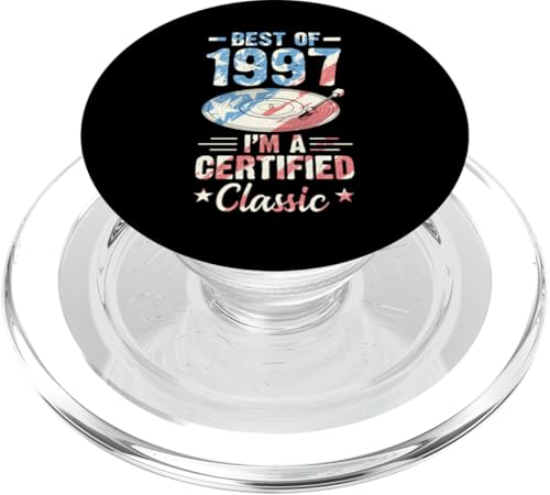 Schallplatte Geburtstag Best Of 1997 I'm A Certified Classic PopSockets PopGrip für MagSafe von Birthday Party For American Vinyl Record Collector